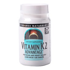 SOURCE NATURALS 維他命K2優勢錠 2200mcg, 120顆, 1個
