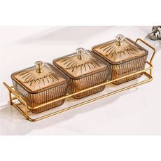 다용도 칸막이 스낵 접시 노래방 바 스낵 과일 캔디 접시 WW 블랙 4칸, 브라운 * 3칸+고품질 × 1개