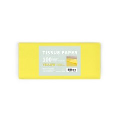 PaperPhant 다용도 Color 색화지 2절 (Tissue Paper), 옐로우, 100개