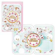 hallmark 史努比 Snoopy 燙金立體生日卡, 1個