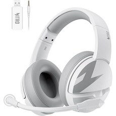 Acer Wireless Gaming Headset PS5 Headset with 2.4GHz for Ps5 Ps4 PC Switch Bluetooth 5.3 + 10, White