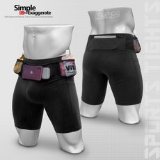 《衣匠》彈性包覆吸濕排汗多艙收納機能腰包多口袋男款緊身跑步短褲，運動跑步緊身褲﹝DK59N﹞