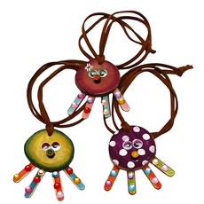 어린이미술 비즈스티커 문어인형 목걸이꾸미기/ 목걸이만들기 초등기관 축하목걸이 꾸미기미술, 5개