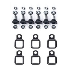 GPCA - 타이 다운 메탈 D-플레이트/D-버클 설치가 쉬운 트럭 타이 다운 카고 커버 마운트와 호환 4xe JL JT JK TJ 등을 위한 튼튼한 지프 랭글러, 6