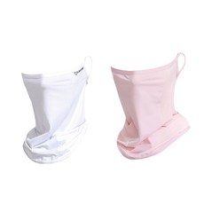 GOLOV.EJOY 女款高爾夫面罩 2入, 白色 + 粉色