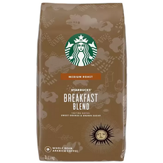 스타벅스 브렉퍼스트 블렌드 원두 부드러운 홈카페 커피, 1개, 홀빈(분쇄안함), 1.13kg