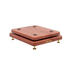 우드 스피커 받침대 바닥형 충격흡수 매장용 오디오선반 앰프 호두색 서브우퍼, 이중층 35x40 두꺼운, 기본 색상