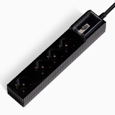 파워존 4000W 국산 고용량 웨이브 멀티탭 과부하차단 4구 50cm 1.5m 3m 5m 7m, 과부하차단 4구 50cm블랙,, 1개