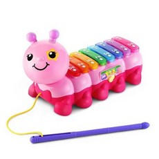 VTech 動感敲敲毛毛蟲 2合1敲琴鋼琴音樂玩具, 粉色, 1個