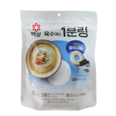 백설 육수에는1분링 멸치다시마 80g, 20개, 4g