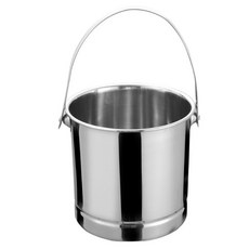 不鏽鋼冰桶 雙耳圓形桶 香檳桶 戶外便攜冰塊桶, 1個, 帶磁冰粒桶1L）