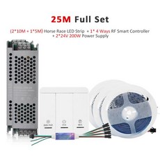 말경주 LED 스트립 조명 DC 24V WS2811 IC RF 러닝 수파 체이싱 테이프 리본 램프 방 장식 20m 30m, 11 발광 Color5, 11 발광 Color5_03 Warm White