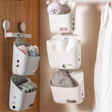 아기침대 걸이형 기저귀바구니 조리원 가정 신생아 육아 수납 베이비 유아 정돈 산모, 흰색(white), 1개