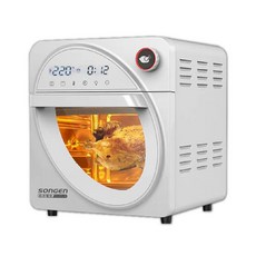 SONGEN 松井電氣 多功能氣炸烤箱 健康氣炸鍋 透明視窗設計, 珍珠白, SG-1430AF
