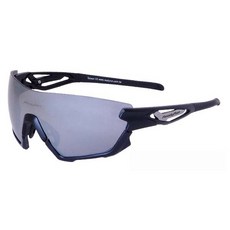 Ready Run Fantasy 系列運動眼鏡，運動太陽眼鏡，防紫外線，防霧鏡片，輕盈舒適, 1個, PC黑色鏡框搭配PC灰色圓弧鏡片