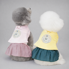 베이비테일 반려동물 설날 한복, 엘로우, 1개