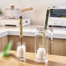 海綿杯刷 長柄清潔刷 水壺刷, 1個, 伸縮杯刷(不挑色)