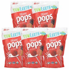 얌얼스 5개X 막대사탕 여러 가지 맛 50개입 310g(10.9oz), 310g, 5개
