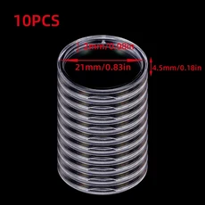 10/25/50/100Pcs 19-33mm 투명 동전 케이스 홀더 동전 수집 상자 케이스 동전 보관 캡슐 보호 상자 컨테이, 30 21mm  10pcs