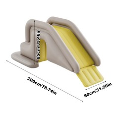 펌프가 계단 바운서 슬라이드 수영장 물놀이 미끄럼틀 팽창식 워터슬라이드 워터 에어바운스 용품 있는 가정용 캐슬 여름 놀이 에어풀장 상업용 넓은, yellow slide, 1개