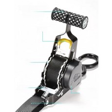 화물 테이프 개폐식 수축 오토바이용 부하 라쳇바 고정 스트랩 고정바, 블랙 전기영지 2개 세트 4개 링 포함, 1개