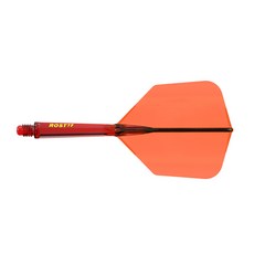 CUESOUL ROST 77 통합 다트 샤프트 및 플라이트 큰 날개 모양 3개 세트-투명 색상, [40] Red-23mm, 1개