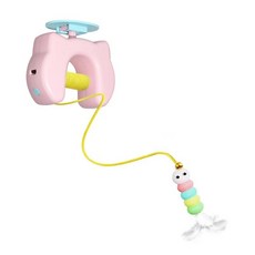 貓咪悠悠球 伸縮自動升降逗貓棒 電動智能掛門玩具 貓咪自嗨解悶神器, 粉色, 1個