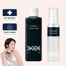 흑진주 흑효모 모공탄력 물광피부 촉촉 광채 스킨케어 주름 기초케어 세트 에센스 미스트 클렌징 클렌저 1+1 구성 오키뷰티 화장품, 1개, 150ml