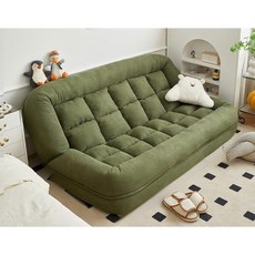 2인용 집순이 요람 쿠션 소파 접이식 침대 등받이 더블 대형 150x130cm 딥그린 대형 2개, 더블 대형 150x130cm 다크나이트 2개