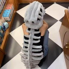 中華恐龍骨架面具頭套 萬聖節cos服, 1個, 兒童款 90釐米霸王龍骨架+頭套