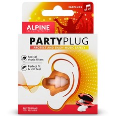 Alpine PartyPlug 頂級全頻率派對耳塞 音樂耳塞 降噪耳塞 派對必備，保護聽力，享受音樂, 1套, 2個裝