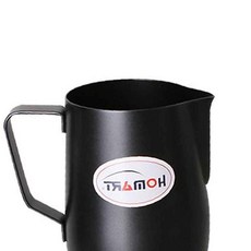 우유스팀잔 홈아트 테프론스팀피쳐 블랙 350ml 커피도구
