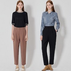 GS 2SET 르오트 여유있는 코쿤핏 핀턱 슬랙스 팬츠 2종세트 1137746