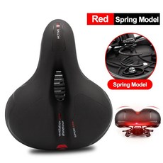 편안한 MTB 안장 도로 여자 충격 엉덩이 흡수 남자 경고 자전거 통기성 안전 좌석, 32031 04, 1개