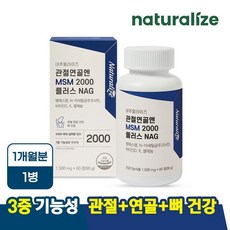 네추럴라이즈 관절연골엔 MSM 2000 플러스 NAG 90g, 60정, 1개