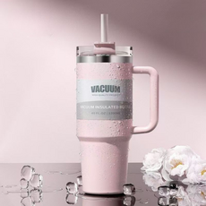 Ait 대용량 1.2 L보온 보냉 빙바컵 텀블러, 2개, 1.2L, 연 핑크