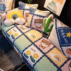 북유럽 순면 소파패드 사계절 모던 패브릭 시트 커버