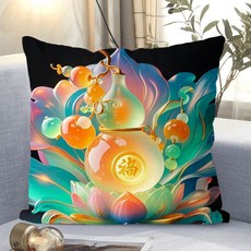 다용도 안락한 소파쿠션 양면 소파 쿠션 솜 포함 세탁가능 고탄력 다기능 안락쿠션 고탄력 다용도 쿠션 장기사용 가능 트렌디한 스타일, HUL-7, 40 x 40CM (솜포함 양면쿠션)