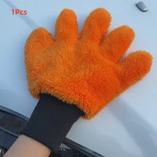 양면 플러시 세차 장갑을위한 페인트를 손상시키지 않고 자동차 포밍 청소를 5 개의 손가락 두꺼운, 04 A