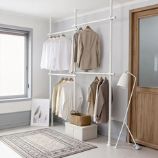 스미스 4단행거 기본형 4단 옷걸이 행거 옷걸이 튼튼한 옷걸이행거, 화이트