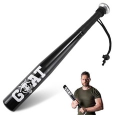 KRUI 트럭 운전사용 타이어 섬퍼 45.7cm(18인치) 알루미늄 야구 배트 가정 자동차 백팩에 보관할 수 있는 경량 타이어 섬퍼, 블랙