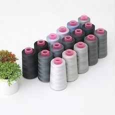 무형광 [45수2합 고강력코아사] 2500m 16색 먹색 차콜 그레이계열 재봉실 미싱실 자수실겸용, 960 차콜, 1개