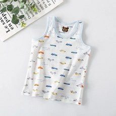兒童卡通背心 男童女童竹節棉無袖上衣 - 萱寶媽咪baby童裝館