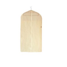 옷보호 커버 수납용 걸이형 의류 가방 자체 압축 지퍼 포함 옷장 정리 먼지 방지, Beige, S