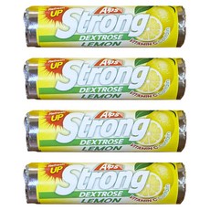 알프스 스트롱 포도당 캔디 컴팩트 네델란드 직수입 레몬맛, 4개