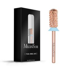 네일드릴비트 각질 제거 파츠 멜로디수지 안전 네일 드릴 비트 332 부드러운 원형 상단 대형 배럴 카바이드 매니큐어 페디큐어 큐티클 젤 폴리싱용 초보자용 로즈 골드 시리즈 비트, Quadruple Coarse-4XC, Purple, 1