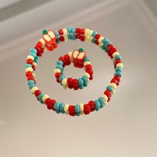 原創設計半切蘋果串珠手鏈女ins小衆高級卡通童趣手飾