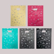 팬시봉투 쇼핑봉투 비닐쇼핑백, 팬시27 (100장), 블랙