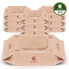 앙블랑 물티슈 70평량 네오 브라운 캡형, 72매, 10개, 70g