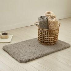 플로우민 빨아쓰는 먼지없는 미끄럼방지 욕실 발매트, 그레이